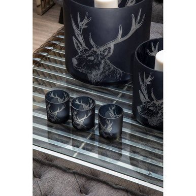 Large Blue Stag Candle Holder