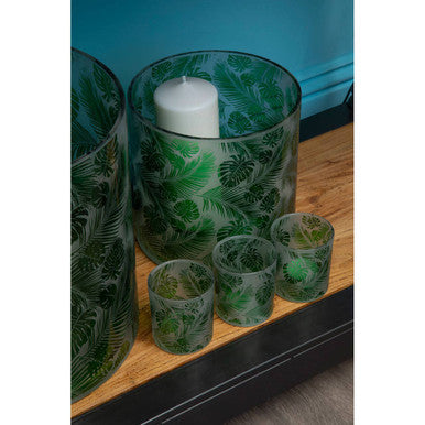 Medium Hurricane Candle Holder | Botanical