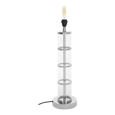 Clear Table Lamp with Black Shade | Camile
