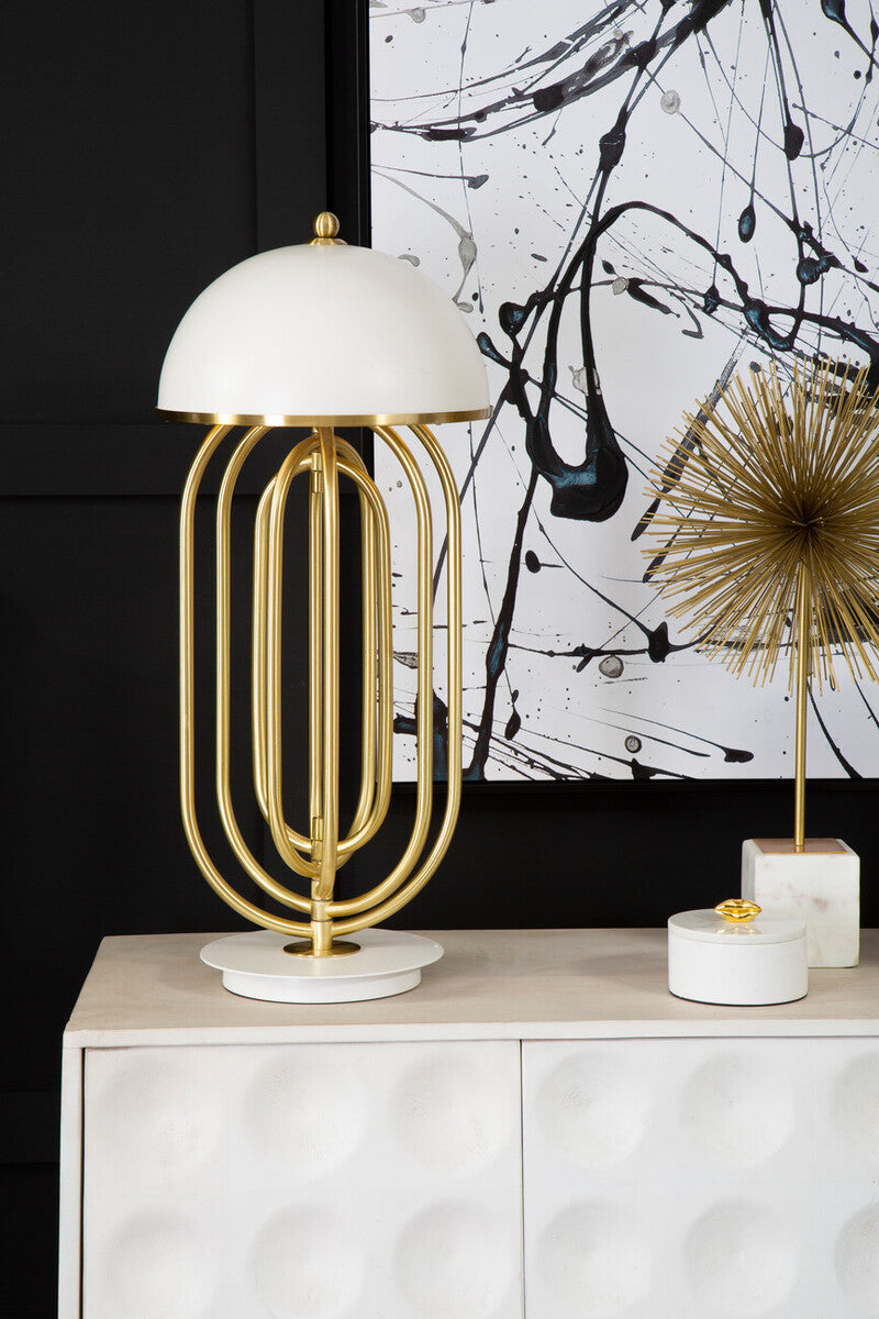 Metropolis Table Lamp with White shade