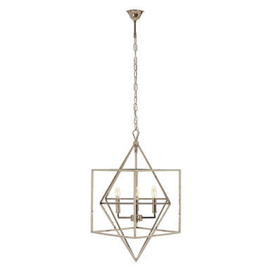 Nickel Finish Geometric Pendant Light | Kamara