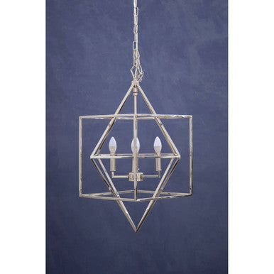 Nickel Finish Geometric Pendant Light | Kamara