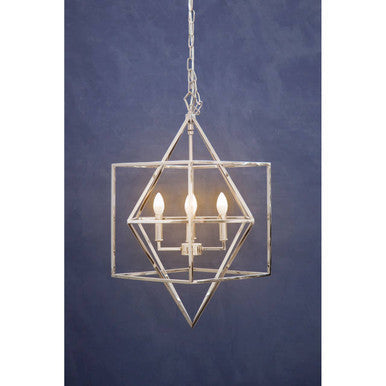 Nickel Finish Geometric Pendant Light | Kamara