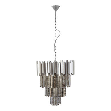 Lustra Large Nickel Painted Chandelier.