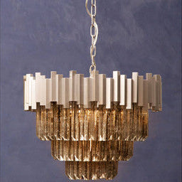 Lustra Small Nickel Painted Chandelier