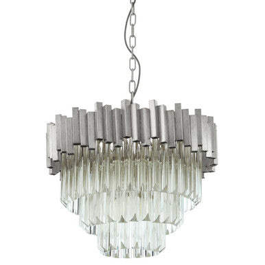 Small Silver Finish Chandelier | Lustra