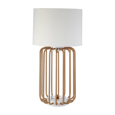 Gold Caged Table Lamp | Zora