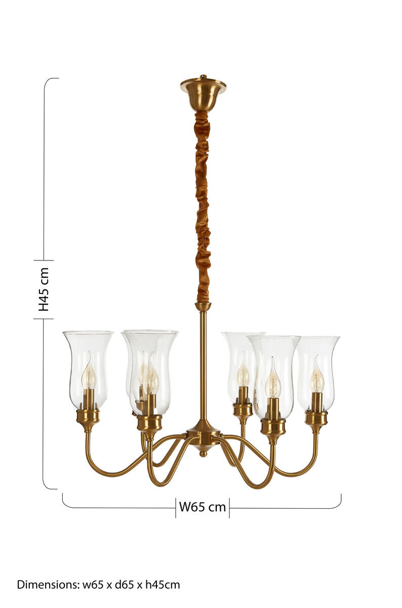 6 Arm Gold Ceiling Light | Zissi