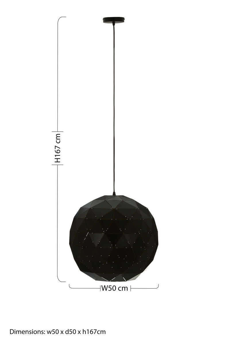 Mateo Medium Black and Copper Pendant Light