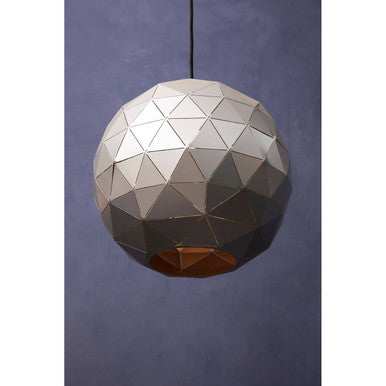 Medium Silver Finish Pendant Light | Mateo