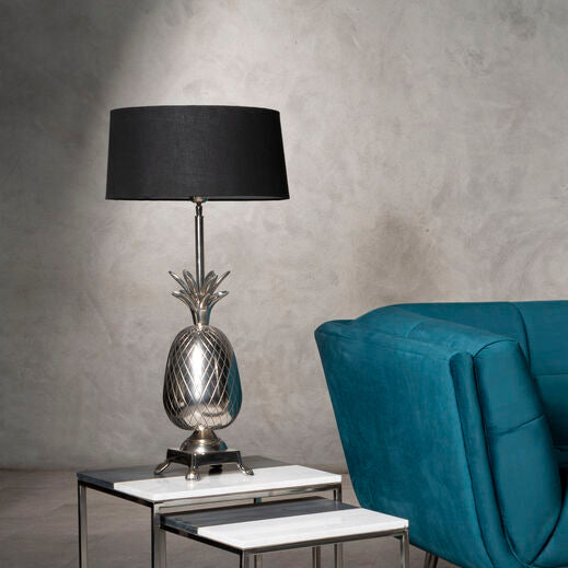 Boho Nickel Finish Pineapple Table Lamp