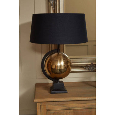 Churchill Globe Antique Brass Table Lamp