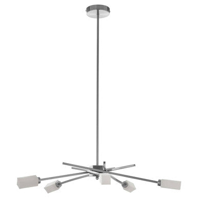 Abira 5 Frosted Glass Shade Pendant Lamp