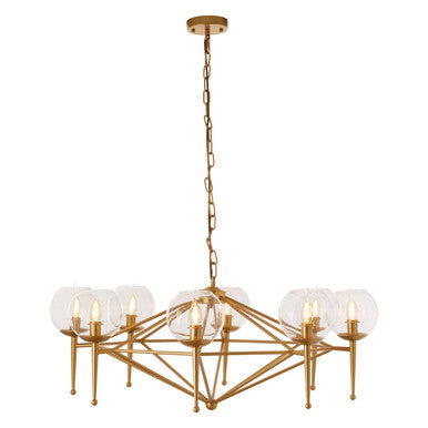 Abira Gold 8 Arm Geo Pendant Lamp