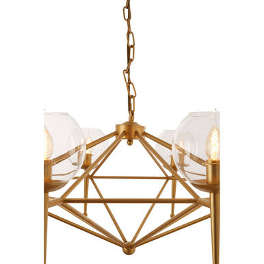 Abira Gold 8 Arm Geo Pendant Lamp