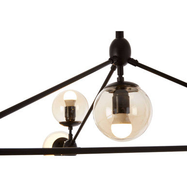 Abira 10 Arm Matte Black Pendant Light