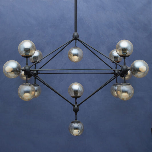 Abira Matte Black 21 Arm Pendant Lamp