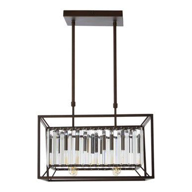 Akiko 4 Bulb Dark Brown Ceiling Light