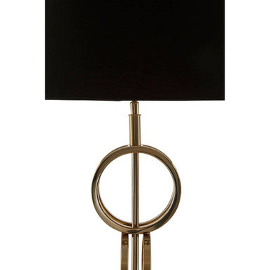 Gold Finish Table Lamp with Dual Ring Base | Skye