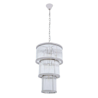 3 Tier Nickel Finish Chandelier | Salasco