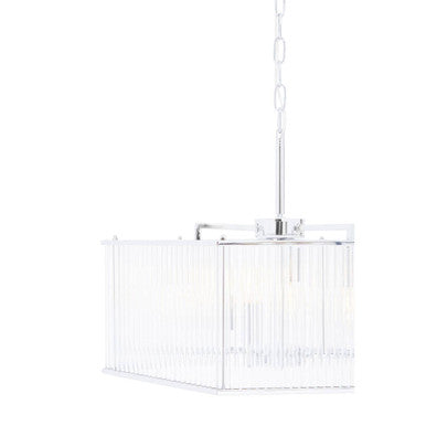 6 Light Hexagonal Chrome Pendant Light | Lerici