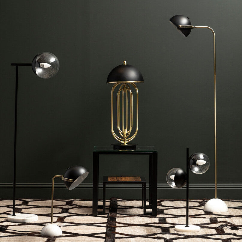 Metropolis Table Lamp With Black Shade