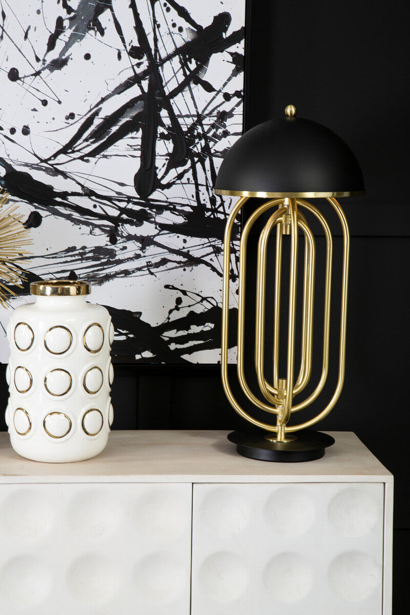Metropolis Table Lamp With Black Shade
