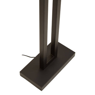 Leora Black and White Floor Lamp