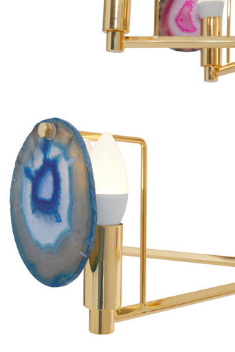Glamour Gold and Agate 10 Light Ceiling Light