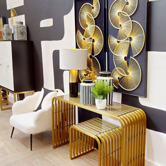 Edgar Black Marble and Gold Table Lamp