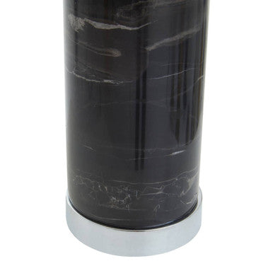 Ebony Table Lamp Chrome Base