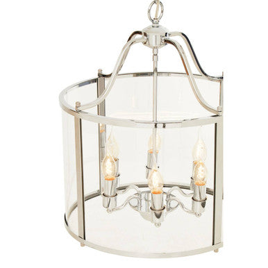 6 Bulb Chrome Pendant Light | Hampstead