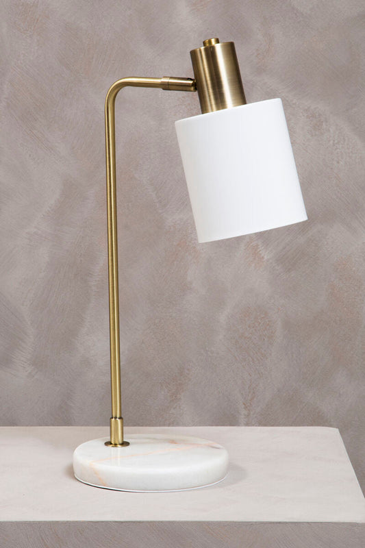Newton White Shade Desk Lamp
