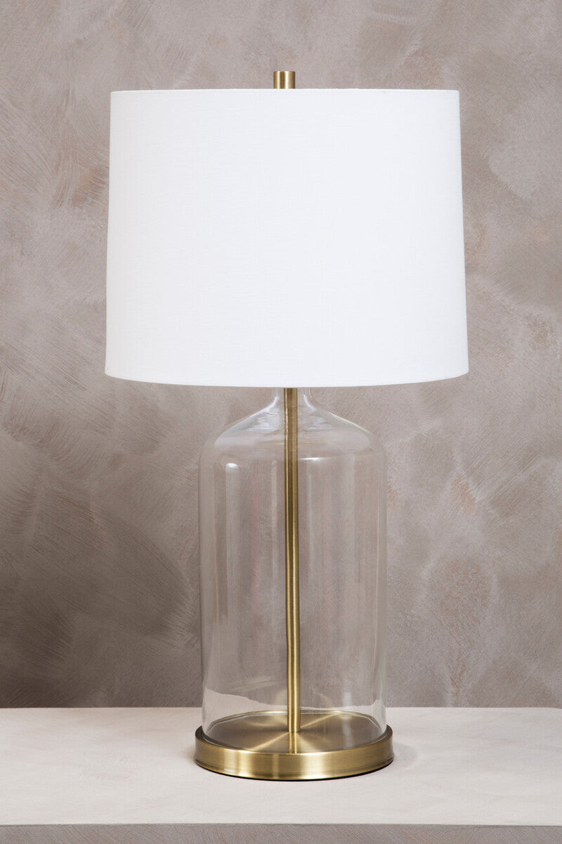Nadia White Fabric Shade Table Lamp