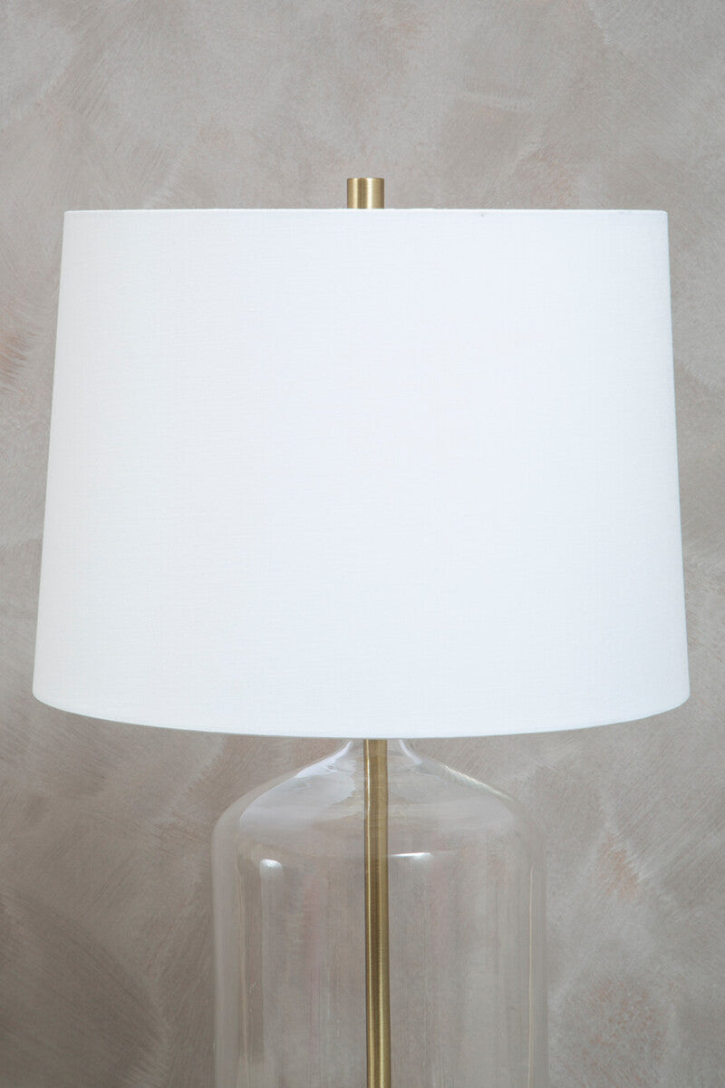 Nadia White Fabric Shade Table Lamp