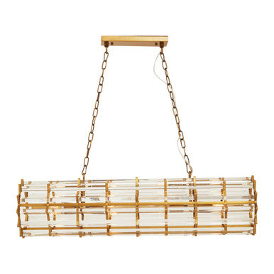 Brass Eight Bulb Pendant Light | Karli