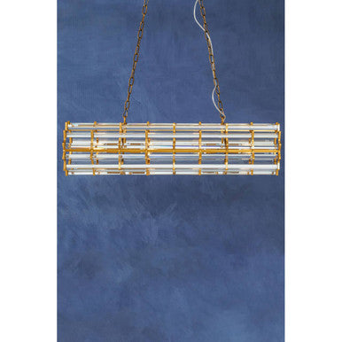 Brass Eight Bulb Pendant Light | Karli