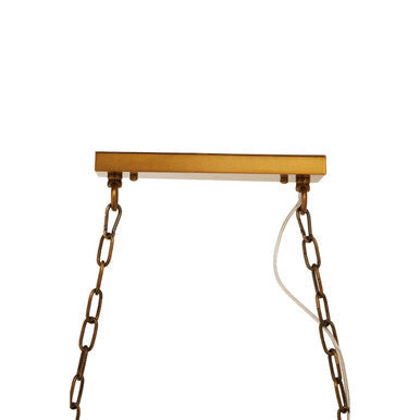 Brass Eight Bulb Pendant Light | Karli