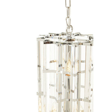 Chrome Finish Small Vertical Pendant Light | Karli