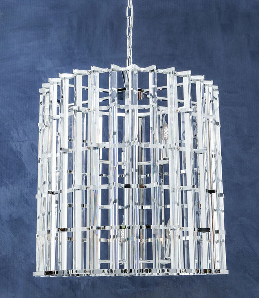 Karli Chrome And Glass Vertical Light