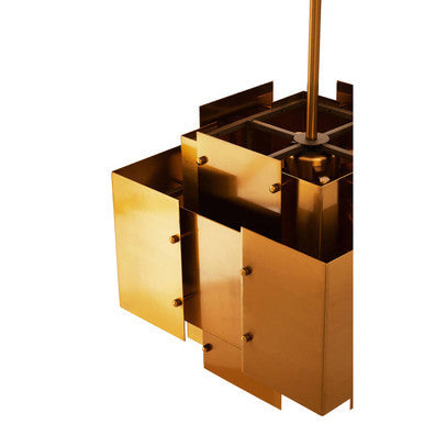 Metal Brass Finish Pendant Light with Four Bulbs | Karlo