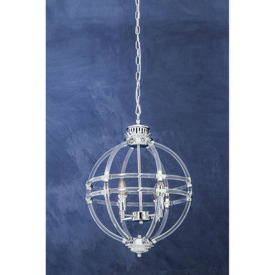 Karlo Pendant Light In Clear Acrylic And Chrome Finish