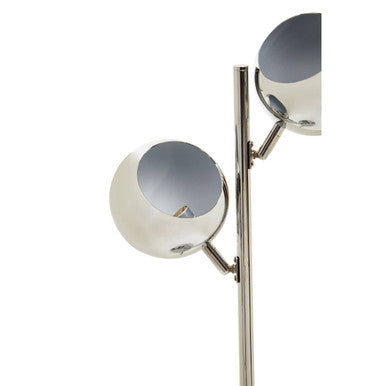 Chrome Finish Table Lamp with Two Lights | Karter