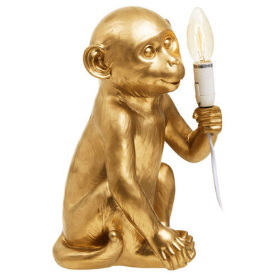 Boho Gold Finish Monkey Lamp