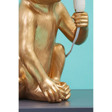 Gold Finish Monkey Lamp | Boho