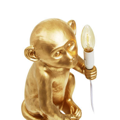 Gold Finish Monkey Lamp | Boho