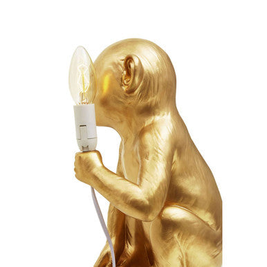 Gold Finish Monkey Lamp | Boho