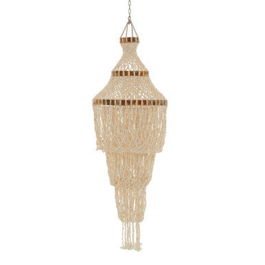 Natural White and Amber Shell Large Pendant Shade | Palu