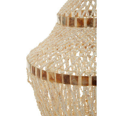 Natural White and Amber Shell Pendant Shade | Palu