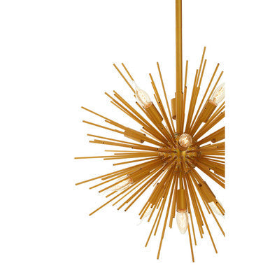 Spike Brass Finish Metal Pendant Light